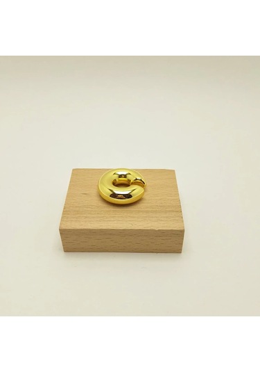 Bombeli Gold Çelik Kıkırdak Küpe Gold