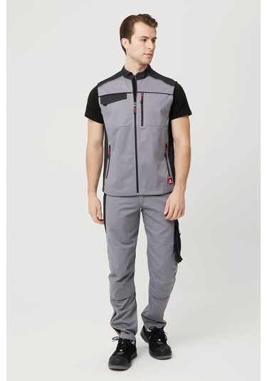 Yazlık İş Yeleği Polyester Gabardin Allium Outdoor Yelek Hafif Nefes Alabilir Fonksiyonel Cepli Gri-siyah Yazlık İş Yeleği Polyester Gabardin Allium Outdoor Yelek Hafif Nefes Alabilir Fonksiyonel Cepli Gri-siyah