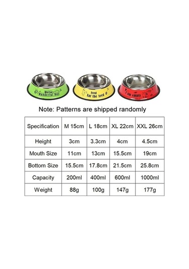 Dm Cbtx Anti-uç Paslanmaz Çelik Kedi Köpek Maması Kasesi Xxl 26 Cm