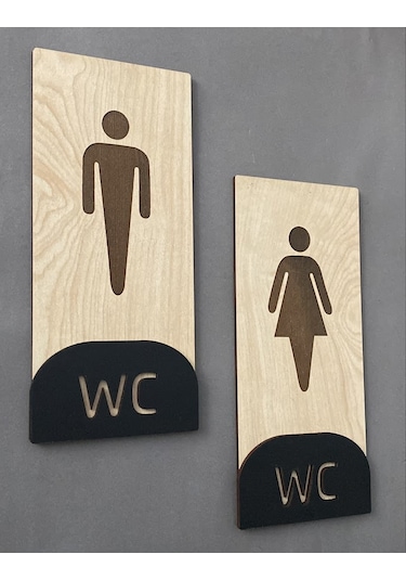 Meşe Serisi Natural Dikey WC Yönlendirme Seti