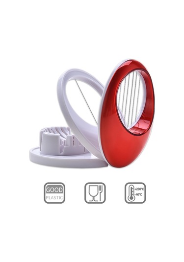 Cbtx Çilek, Mantar, Muz Ve Diğer Yumuşak Meyveler İçin 3'ü 1 Arada Mutfak Yumurta Dilimleyici Sarı