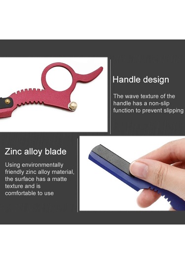 Sones Paslanmaz Çelik Vintage Tıraş Bıçağı Başparmak Tıraş Bıçağı Mor