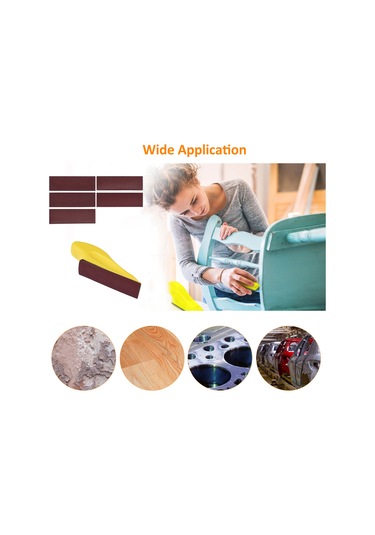 Dofolink 30 Adet Kısa Zımba Zımpara Kağıdı 80/120/180/240/400 Tane , 3.5x1 İnç Kırmızı, Ahşap Mobilya-metal-araç Detaylı Zımparalama İçin