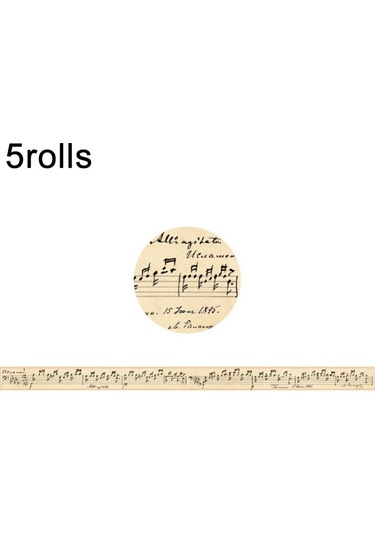 Cbtx Günlük Scrapbooking Günlüğü Planlayıcıları İçin 5 Rulo Retro Washi Bant, Renk: Yazılı Notlar