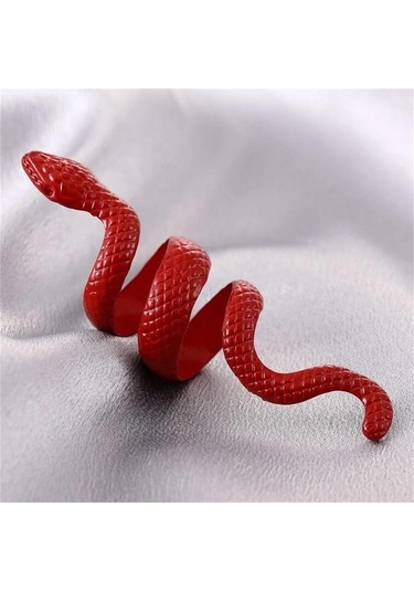 Dancemonkey Yüzükler Yüzükler Yüzük Yılan Tarzı Takı Retro Punk Moda Lm Kırmızı Kadın Hediye Alaşım Ve Kırmızı