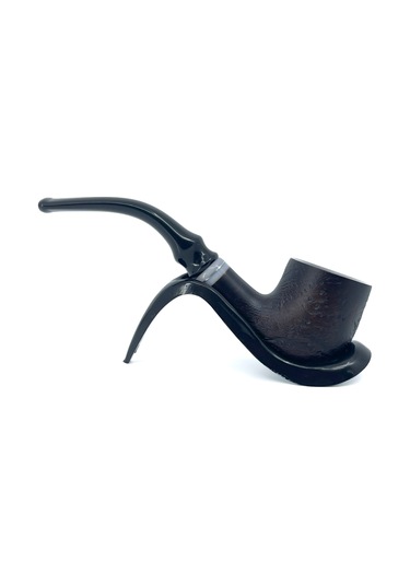 Dapper Bent Billiard Briar Gül Kökü 9 Mm Filtreli El Yapımı Pipo - 2642