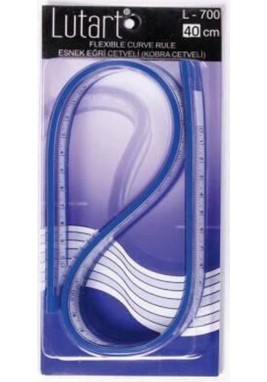 Lutart Kobra Cetvel Eğri Çizim Cetveli Ölçülü 40 Cm.