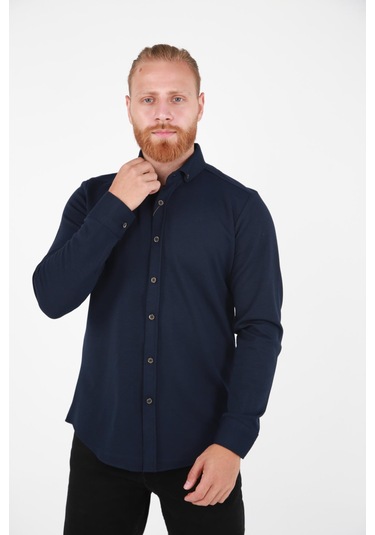 Brango 13222 Erkek Spor Gömlek Lacivert