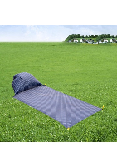 Homyl Baş Destekli Piknik Örtüsü Çim Yürüyüşü İçin Donanma 85x210cm Çok Renkli