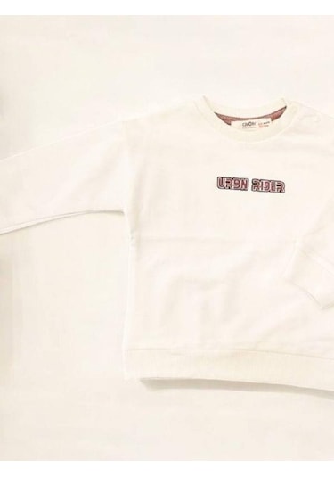 Çikoby Erkek Bebek Urbn Rider Yazılı Sweatshirt-14875 Krem