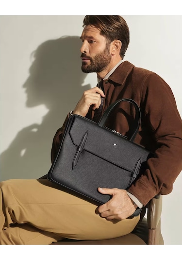 Montblanc Sartorial İnce Evrak Çantası 221538 Siyah