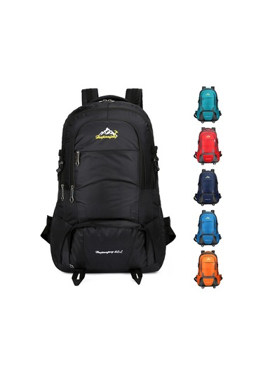 Lemestar Outdoor Spor Çanta Su Geçirmez Dayanıklı Büyük Kapasiteli Dağcılık Kamp Trekking Sırt Çantası Mavi 1768 Çok Renkli