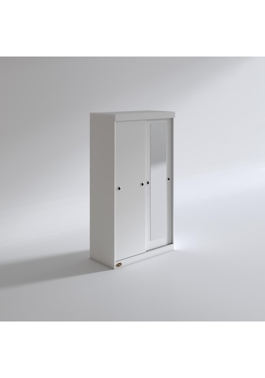 Kenzlife Gardırop Sürgülü Kapaklı Kapılı 100 Papatya Byz Aynalı Gardolap Dolap