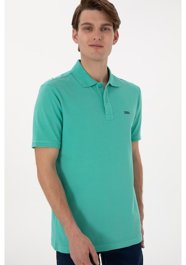 U.S. Polo Assn. Erkek Polo Yaka Mint Basic Tişört 50306007-VR090