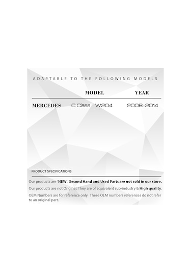 Mercedes C Class W204 için Klima Havalandırma Izgara Kapak 2'li