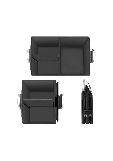 Araba Bagaj Saklama Kutusu Yansıtıcı Şeritler İle Oxford Kumaş Katlama Organizatörü, Renk: Küçük Gri