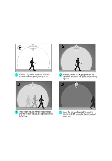 Hareket Sensörlü Işık Anahtarı E27, 100-240v, Hareket Dedektörü, E27, Işık Kontrollü Lamba Tutucu, Akıllı Anahtar Lamba Soketi Adaptörü