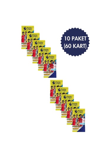 Toyika Panini Lisanslı Premier League 2023 Koleksiyon Trading Cards 6lı X 10 Paket