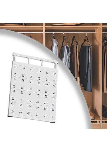Homyl Genişletilebilir Bölücü Giyim Dolap Rafı 35cmx48cm Beyaz Diğer