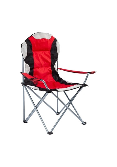 Hobi.co Deluxe Katlanır Kamp Plaj Ve Balıkçı Sandalyesi Kırmızı