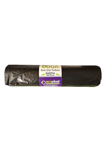 Ecoplast  240 L Siyah Hantal Konteyner Çöp Torbası - 100 x 150 CM - 600 G - 10 Adetlik 3 Rulo