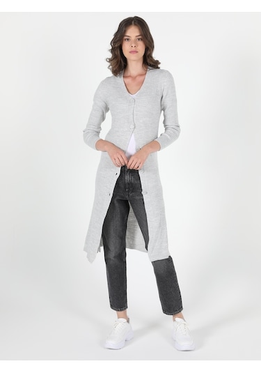 Colin's  Slim Fit  Kadın Gri Hırka CL1050577_Q1.V1_LGM