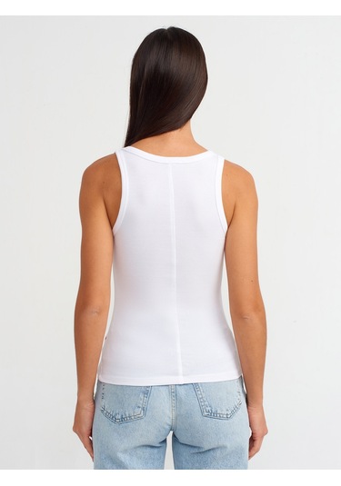 Dilvin Kalp Nakışlı Top Beyaz