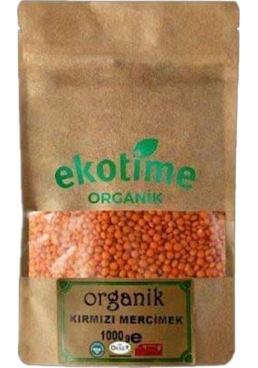 Ekotime Organik Kırmızı Mercimek 1 KG