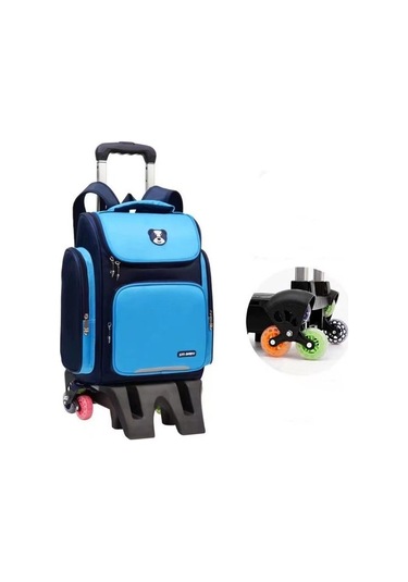 Arabalı Okul Çantası G89tvf Açık Mavi