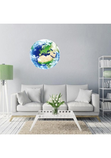 Dianziye 3d Aydınlatmalı Duvar Çıkartmaları - Kendinden Yapışkanlı Ay Küresi Dekoru, Çocuk Odası Ve Salon İçin Su Geçirmez Duvar Sticker Diğer