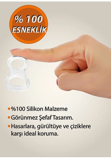 4 Adet Mini Kapı Ve Pencere Tamponu Şeffaf Silikon Plastik Kapı Kolu Tutucu