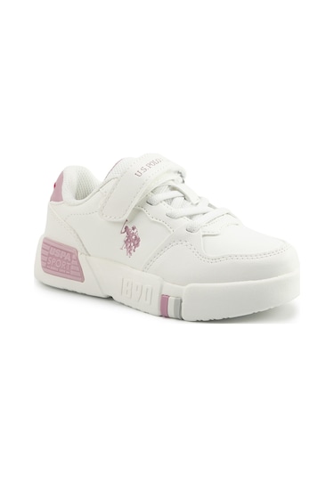 U.s. Polo Assn. Uttes Jr 5pr Beyaz Kız Çocuk Sneaker Beyaz-Pudra