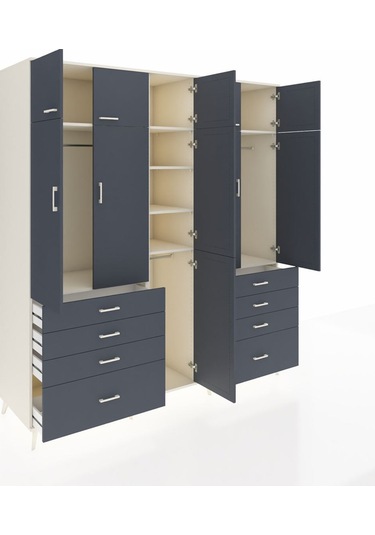 Kronos Dolap 8 Raflı 8 Çekmeceli 3 Askılı 220x59x243 Aytaşı-antrasit/antrasit Antrasıt/antrasıt Kronos Dolap 8 Raflı 8 Çekmeceli 3 Askılı 220x59x243 Aytaşı-antrasit/antrasit Antrasıt/antrasıt