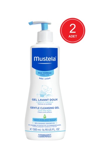 Mustela Gentle Cleansing Gel Yenidoğan Bebek Şampuanı 2 x 500 ML