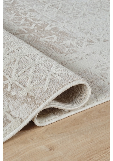 Kaşmir Halı 7/24 Sahara Marta Bej 120x180 CM Salon Mutfak Halısı Yolluk Kilim