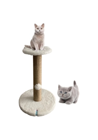 Reyo Pet Stepli Kedi Tırmalama Tahtası Beyaz