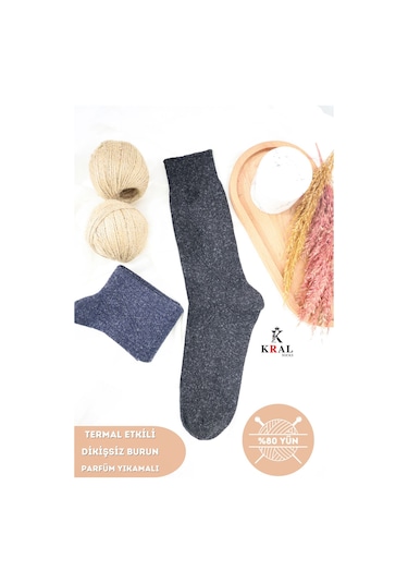 Termal Etkili Erkek Siyah Kışlık Çorap 2 Çift Siyah
