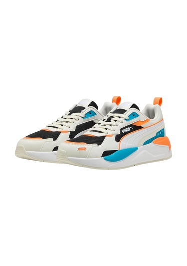 399064-19 Puma X-ray 3 Erkek Spor Ayakkabı Beyaz 399064-19 Beyaz Yeşil Turuncu