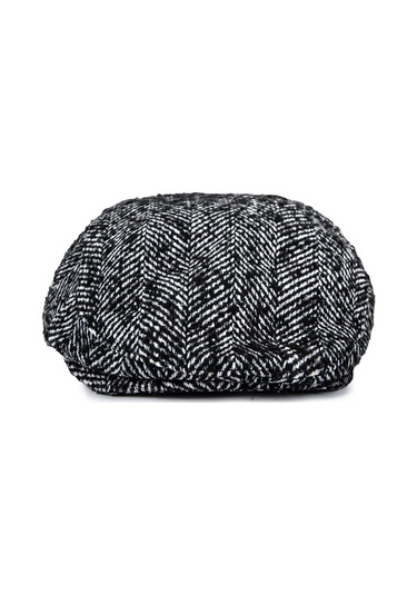 Tamer Tanca Erkek Tekstil Siyah/beyaz London Şapka 524 1144 Spk Sk25-26 Sıyah/beyaz Siyah Beyaz