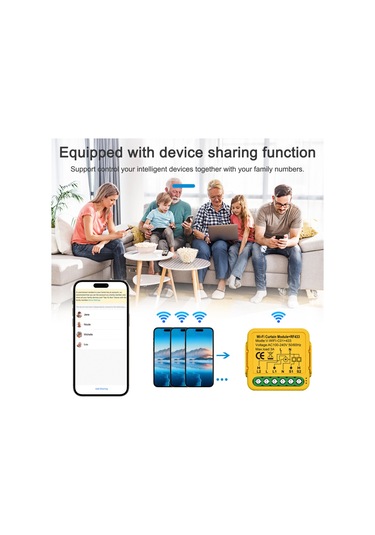 Geeksen Tuya Wıfı 433 Akıllı Perde Modülü - Alexa/google Uyumlu Ses Kontrollü Motorlu Panjur Ve St