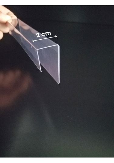 10 Adet Pvc Etiketlik Dik Geçme Ahşap Raf 20 x 4 CM İsimlik Kart Cebi