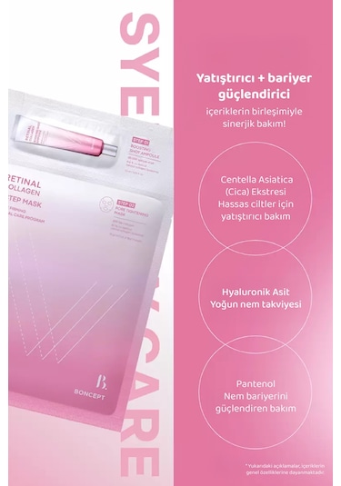 2 Adımlı Retinal Kolajen Serum Maske Seti Retinal Collagen Shot 2step Mask Sheet