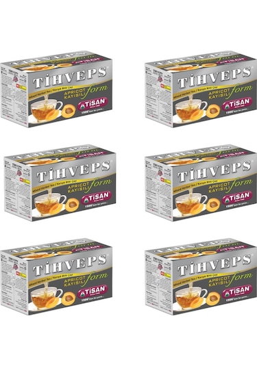 Tisan Tihveps Kayısılı Form Çayı Süzen Poşet 6 x 20'li