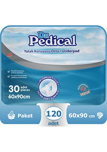 Dr. Pedical Yatak Koruyucu Örtü 60x90 Cm 120 Adet