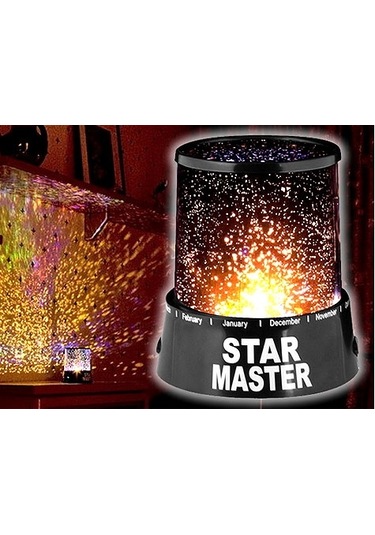 Projeksiyon Gece Lambası - Tavana Işık Yansıtan Led Işık Renkli