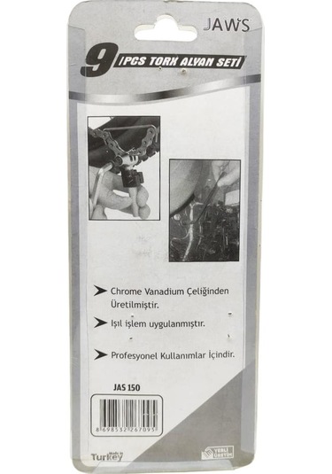 Nalburkent Jaws Tork Alyan Seti Takımı 9 Parça Profesyonel Yerli Üretim Jas150