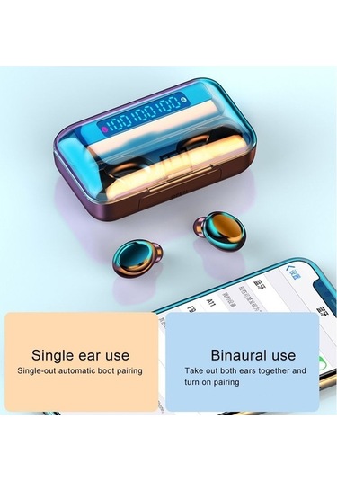 Prestigegoods F9-5c Bluetooth Kulaklık: Dijital Gürültü Azaltma, El Kayışı, 220 Saat Pil