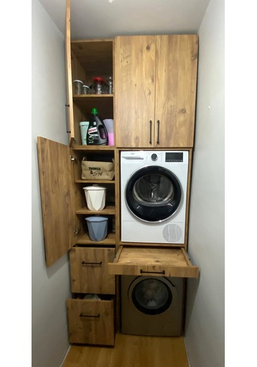 Remora Çamaşır Ve Kurutma Makine Dolabı Kahverengi
