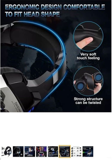 Porfesyonel Oyuncu Kulaklıgı Led Pc, Ps4, Xbox One, Ipad Uyumlu Dizüstü Bilgisayar Mikrofonlu Stereo