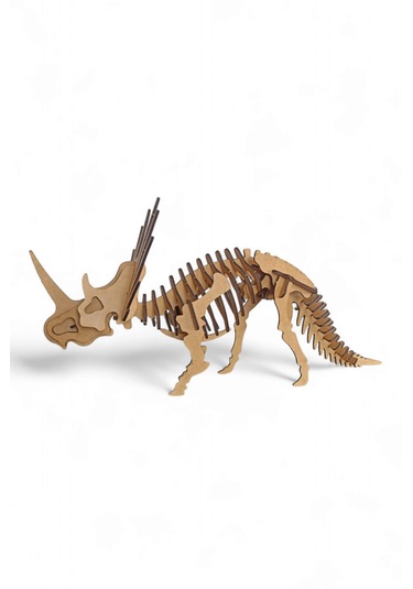 Ahşap Maket Dinozor Styracosaurus 150 X 210 X 420mm